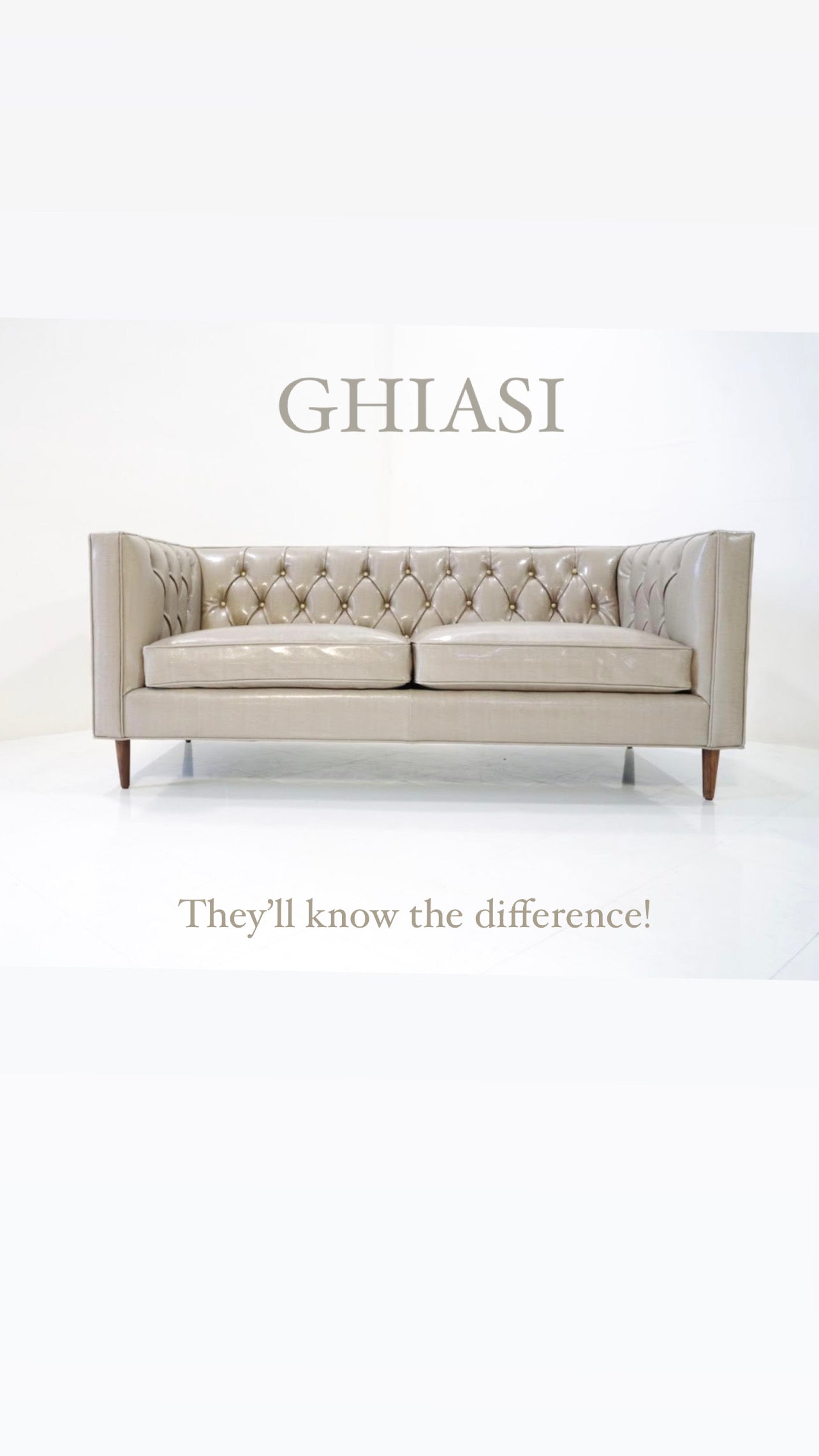 Italian Leather Diamond Tufted Love Seat