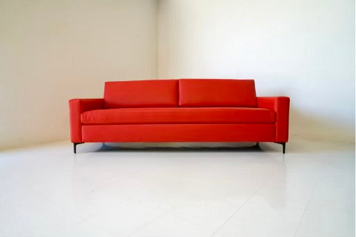 Bella Sofa - Red Faux Carbon Fiber