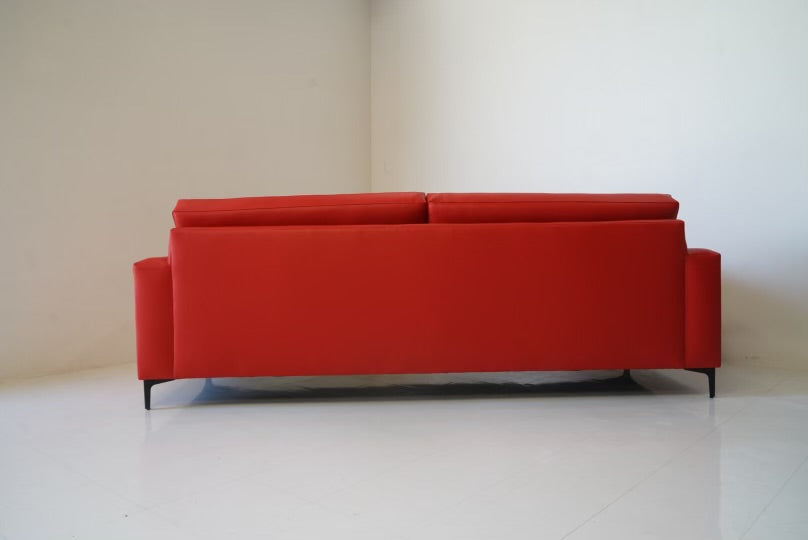 Bella Sofa - Red Faux Carbon Fiber
